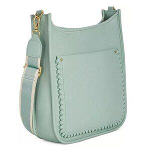 Style & Co Whipstitch Medium Crossbody Mint Sage, Created for Macy's (MSRP$ 80)